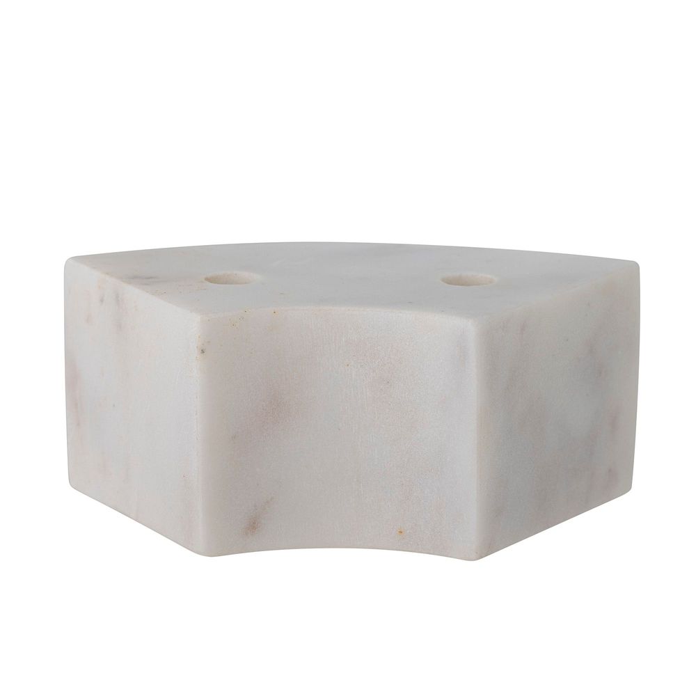 Bougeoirs et photophores - Florida Bougeoir, Blanc, Marbre - BLOOMINGVILLE MULTIBRAND HOUSE