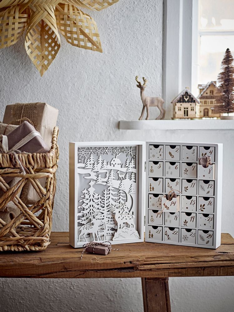 Objets de décoration - Elimar Calendrier lumineux, Blanc, Contre-plaqué  - BLOOMINGVILLE MULTIBRAND HOUSE