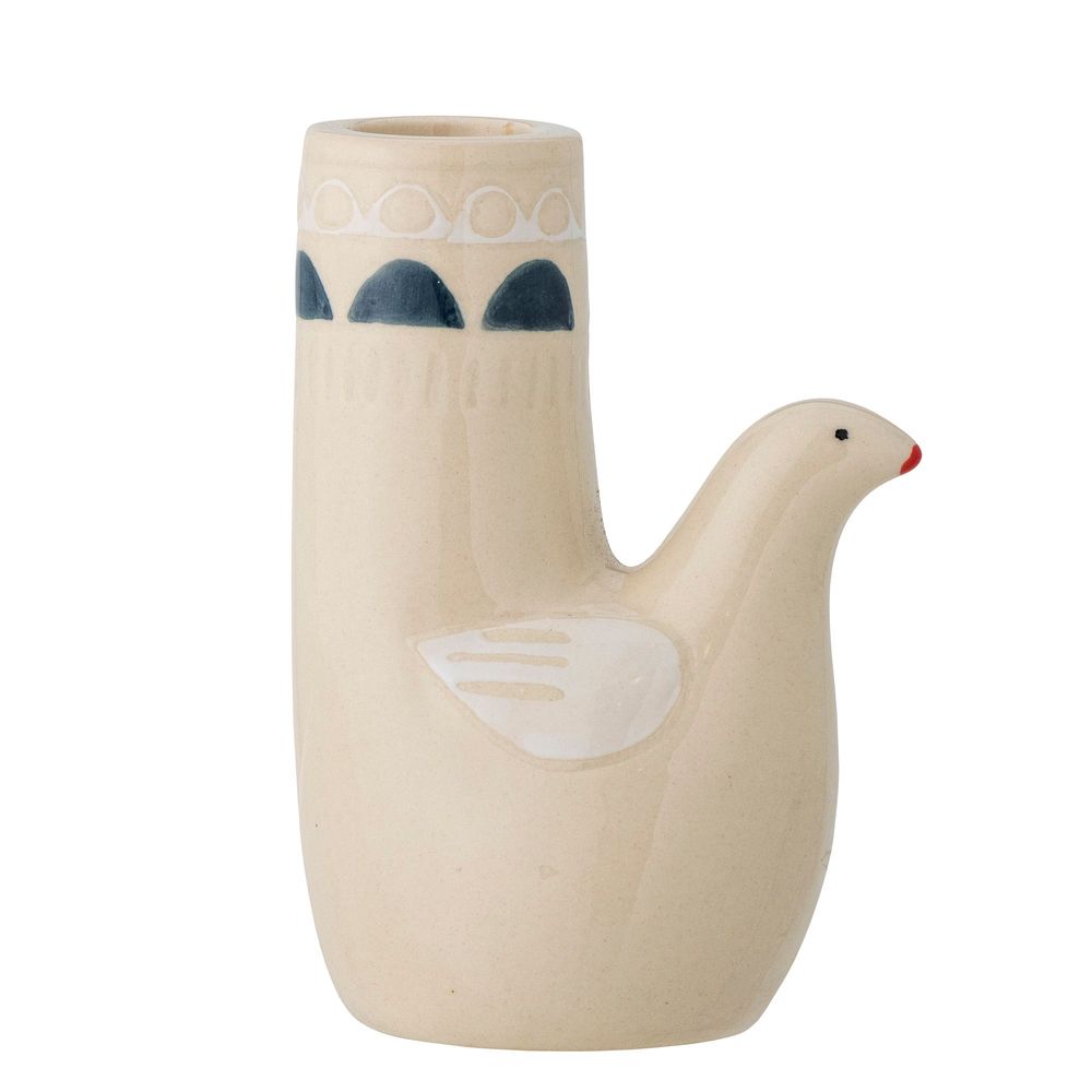 Candlesticks and candle holders - Trudy Candle Holder, White, Stoneware - BLOOMINGVILLE MULTIBRAND HOUSE