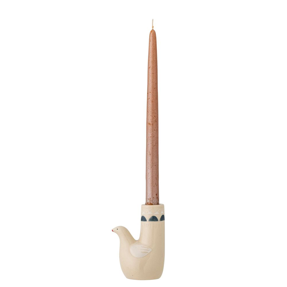 Candlesticks and candle holders - Trudy Candle Holder, White, Stoneware - BLOOMINGVILLE MULTIBRAND HOUSE