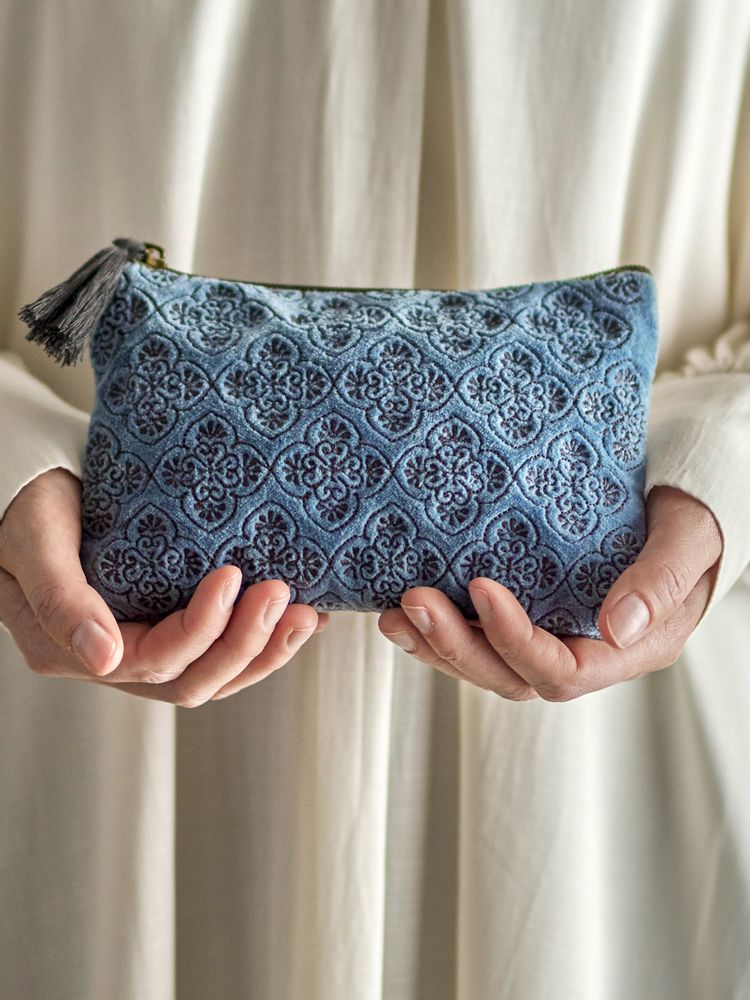 Sacs et cabas - Sofina Trousse de maquillage, Blue, Coton - BLOOMINGVILLE MULTIBRAND HOUSE