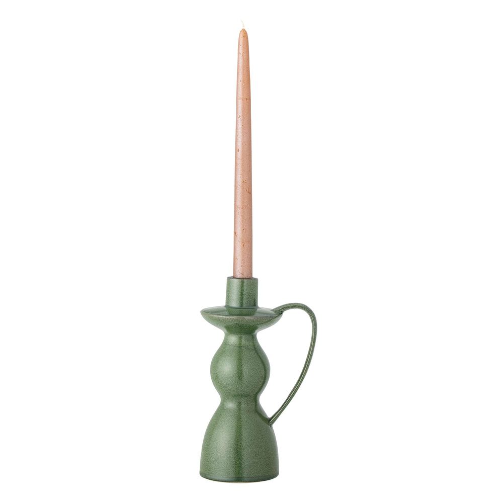 Candlesticks and candle holders - Fija Candle Holder, Green, Stoneware - BLOOMINGVILLE MULTIBRAND HOUSE