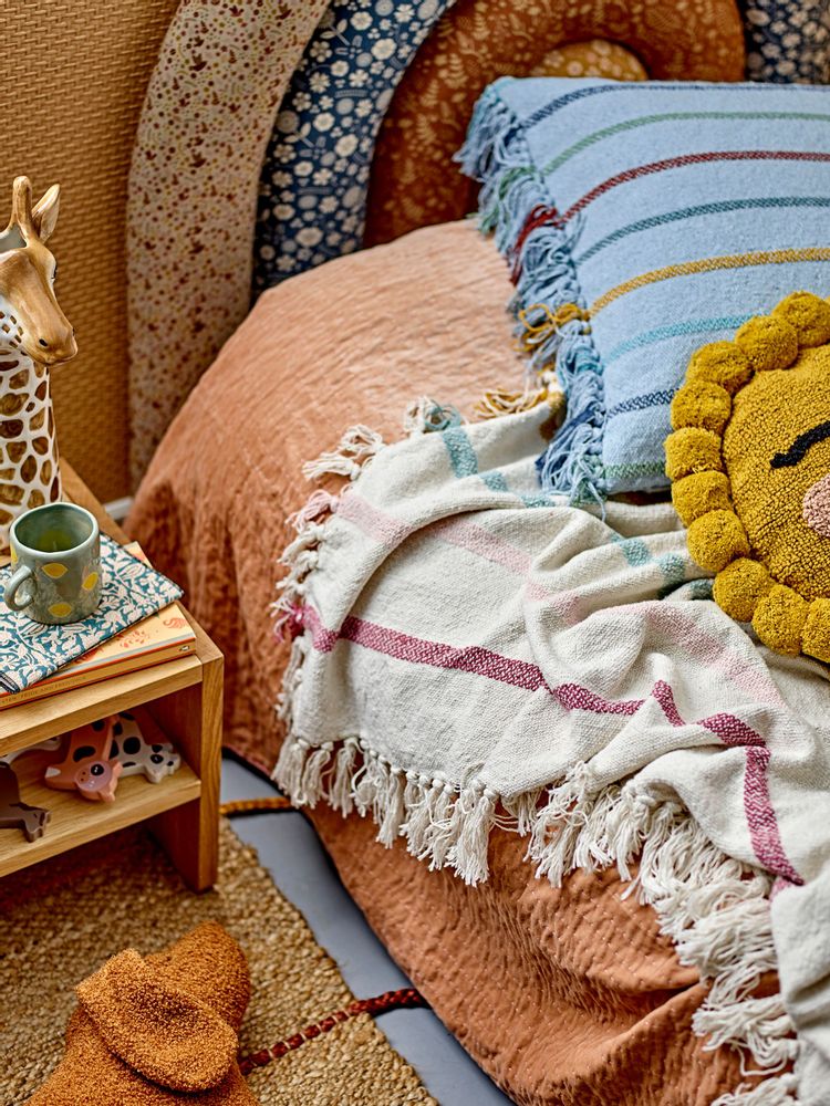 Throw blankets - Frey Throw, Nature, Recycled Cotton  - BLOOMINGVILLE MINI