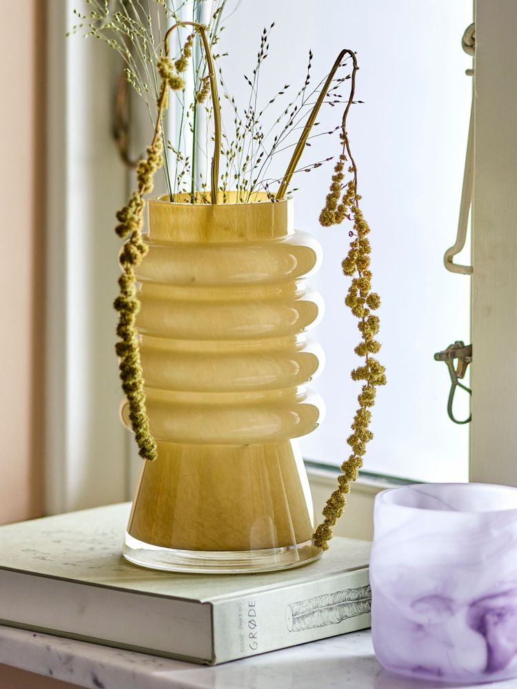 Vases - Sahara Vase, Yellow, Glass - BLOOMINGVILLE MULTIBRAND HOUSE