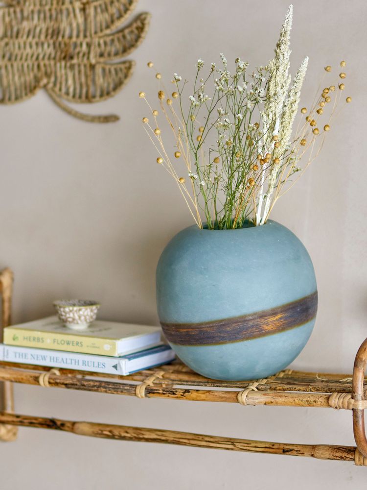Vases - Melike Vase, Blue, Verre  - CREATIVE COLLECTION