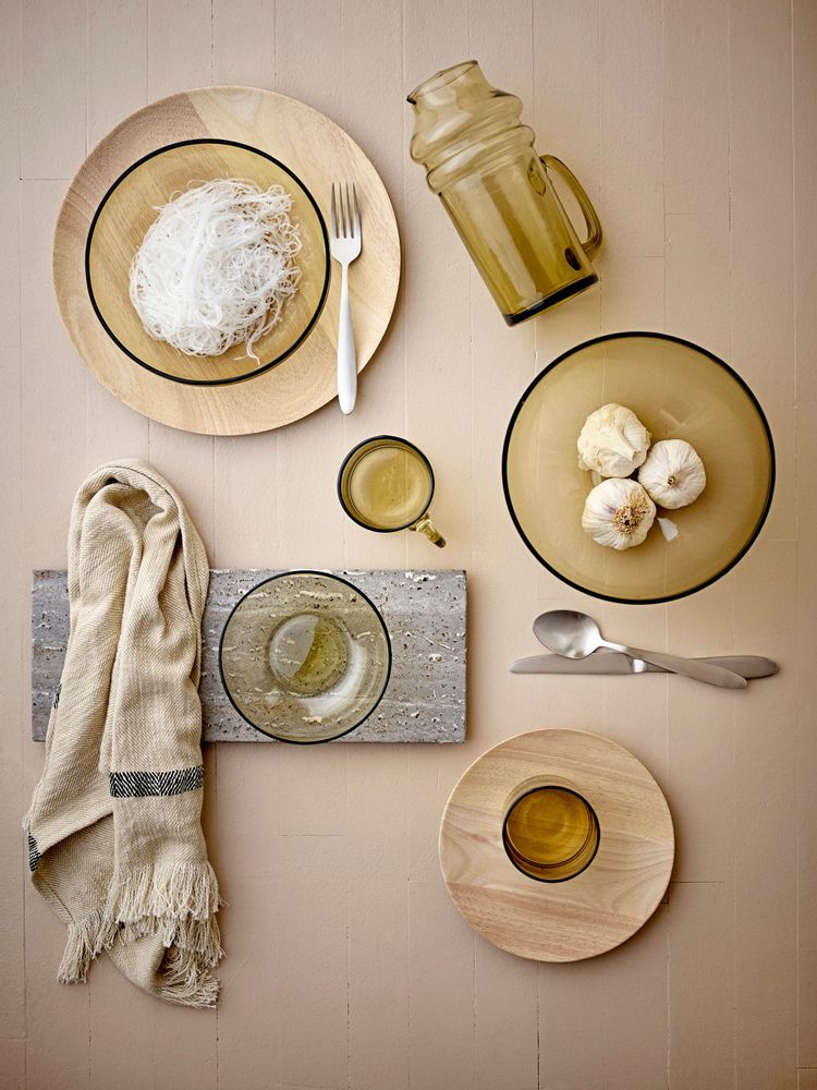 Assiettes au quotidien - Nolia Assiette, Nature, Bois d'hévéa - BLOOMINGVILLE MULTIBRAND HOUSE