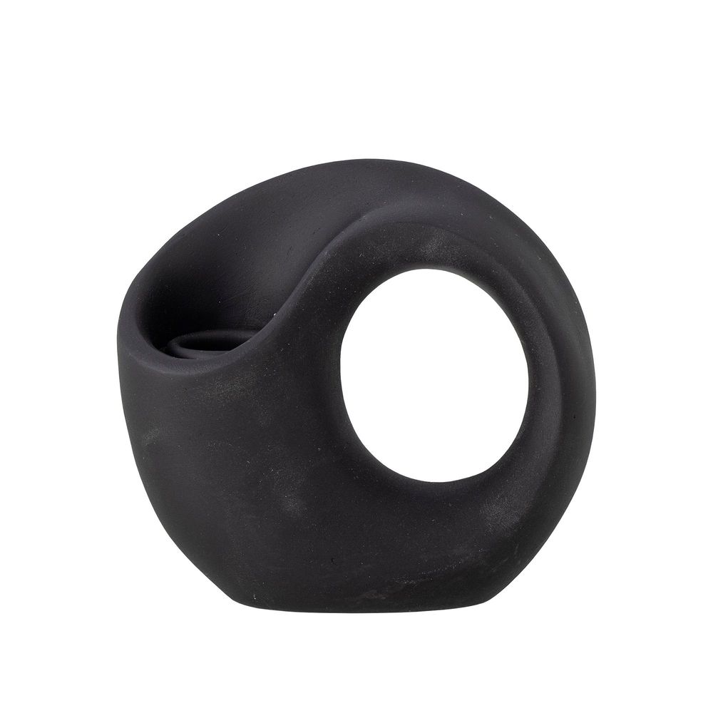 Candlesticks and candle holders - Lavinia Candle Holder, Black, Polyresin  - BLOOMINGVILLE MULTIBRAND HOUSE