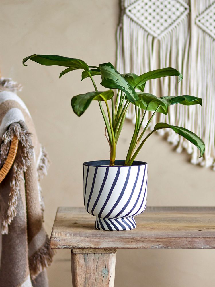 Pots de fleurs - Malena Pot de fleurs, Noir, Terre cuite - BLOOMINGVILLE MULTIBRAND HOUSE