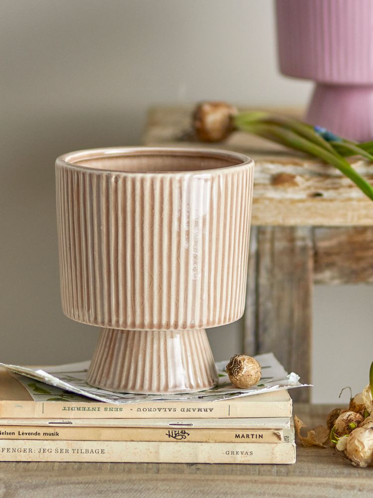 Flower pots - Ayleen Flowerpot, Nature, Stoneware - BLOOMINGVILLE MULTIBRAND HOUSE
