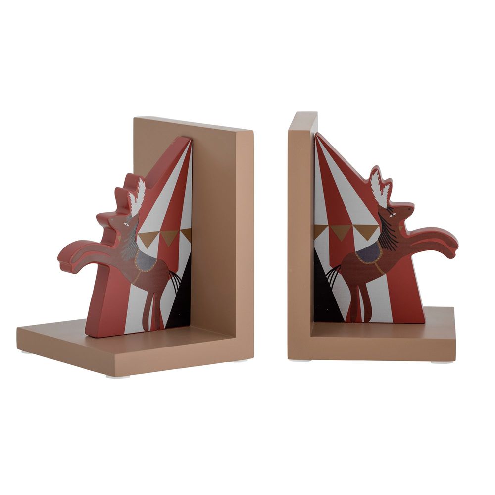Objets de décoration - Santos Serre-livres, Rouge, FSC®100%, MDF Set of 2 - BLOOMINGVILLE MINI