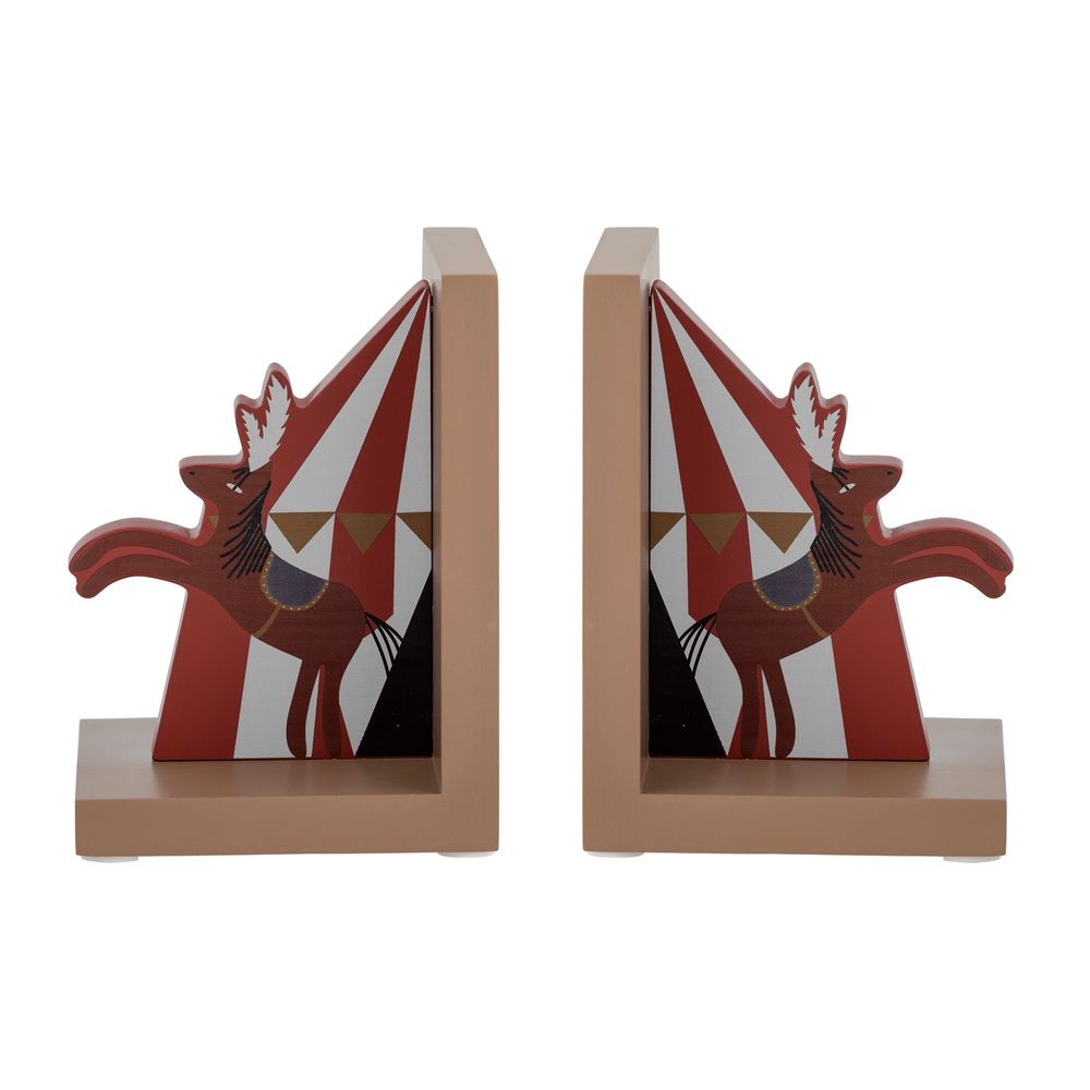 Objets de décoration - Santos Serre-livres, Rouge, FSC®100%, MDF Set of 2 - BLOOMINGVILLE MINI