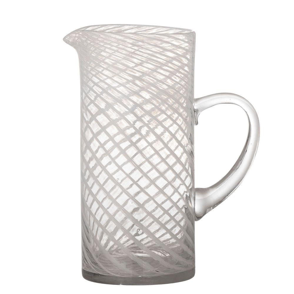 Carafes - Sakhi Jug, White, Glass - BLOOMINGVILLE MULTIBRAND HOUSE