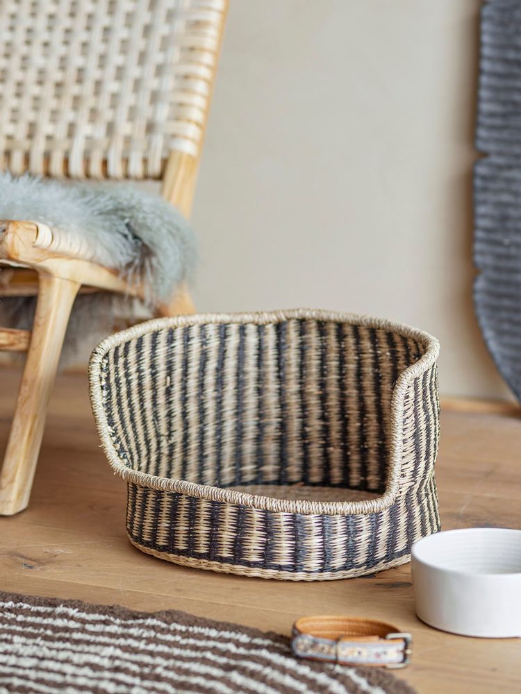 Pet accessories - Lenina Dog Basket, Black, Seagrass - BLOOMINGVILLE MULTIBRAND HOUSE