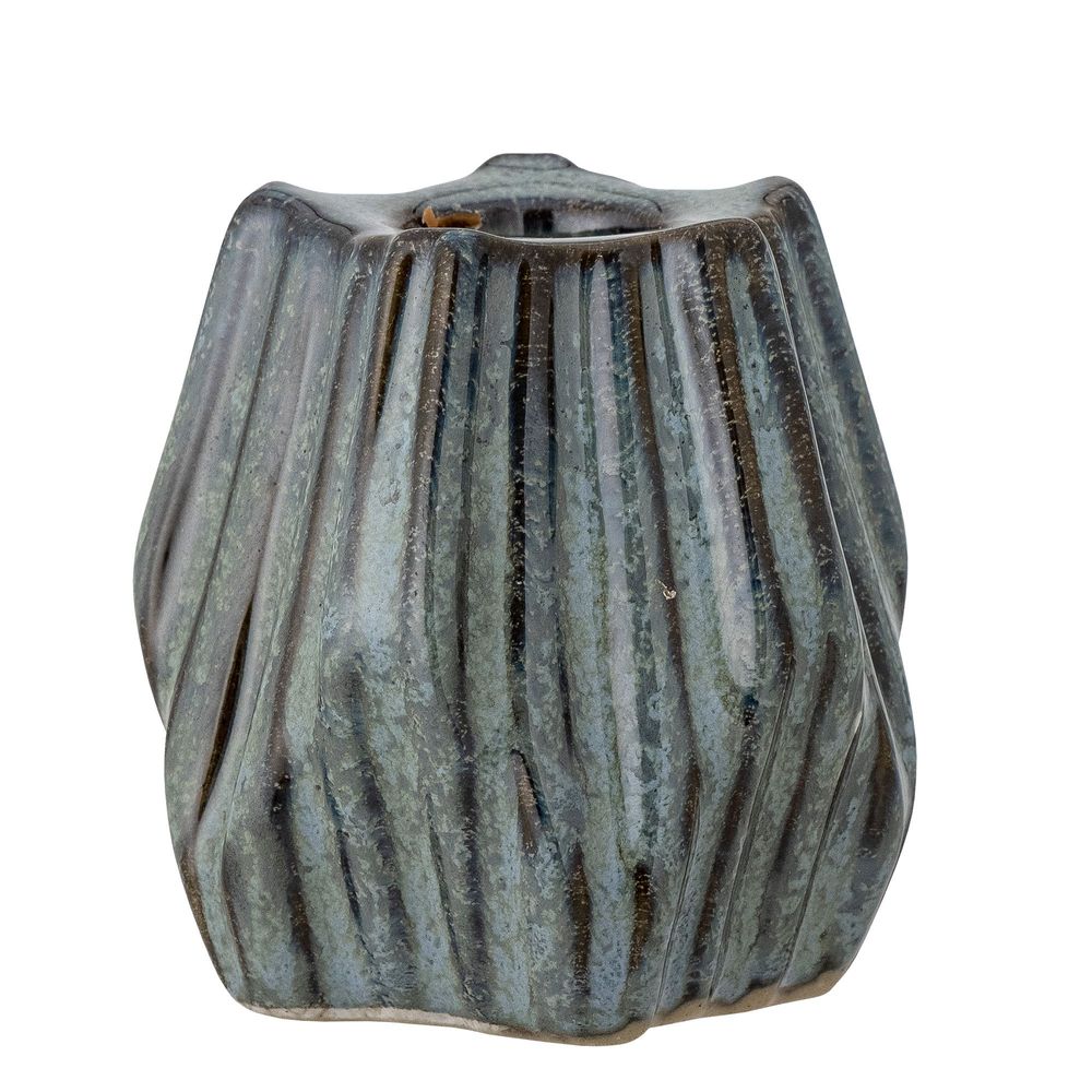 Candlesticks and candle holders - Hadya Candle Holder, Blue, Stoneware - CREATIVE COLLECTION