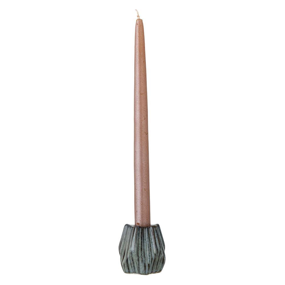 Candlesticks and candle holders - Hadya Candle Holder, Blue, Stoneware - CREATIVE COLLECTION