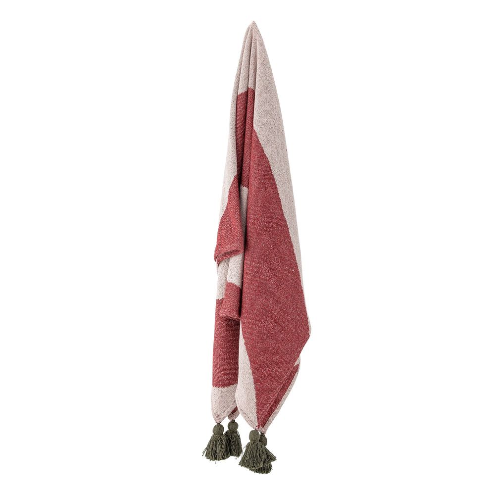 Throw blankets - Jolly Throw, Red, Recycled Cotton - BLOOMINGVILLE MULTIBRAND HOUSE