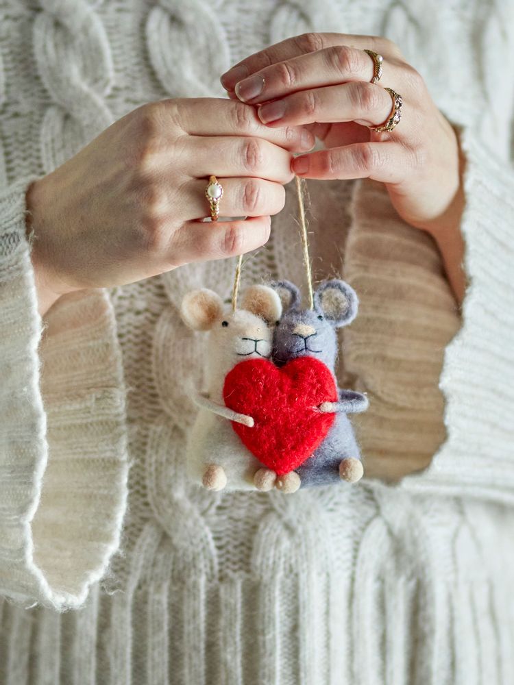 Christmas garlands and baubles - Peo Ornament, White, Wool - BLOOMINGVILLE MULTIBRAND HOUSE
