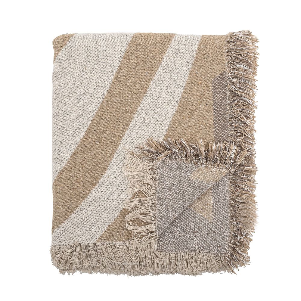 Throw blankets - Orinoco Throw, Nature, Recycled Cotton - BLOOMINGVILLE MULTIBRAND HOUSE