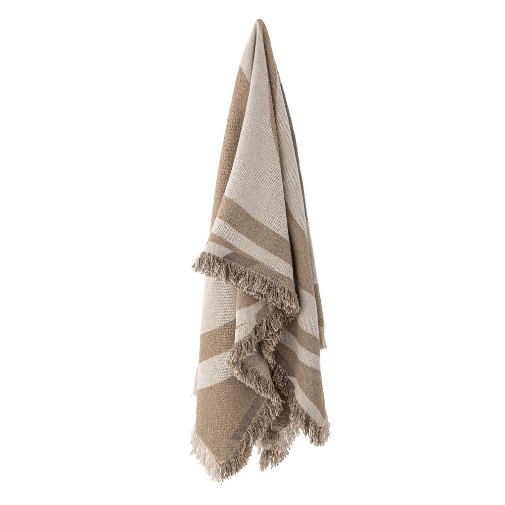 Throw blankets - Orinoco Throw, Nature, Recycled Cotton - BLOOMINGVILLE MULTIBRAND HOUSE
