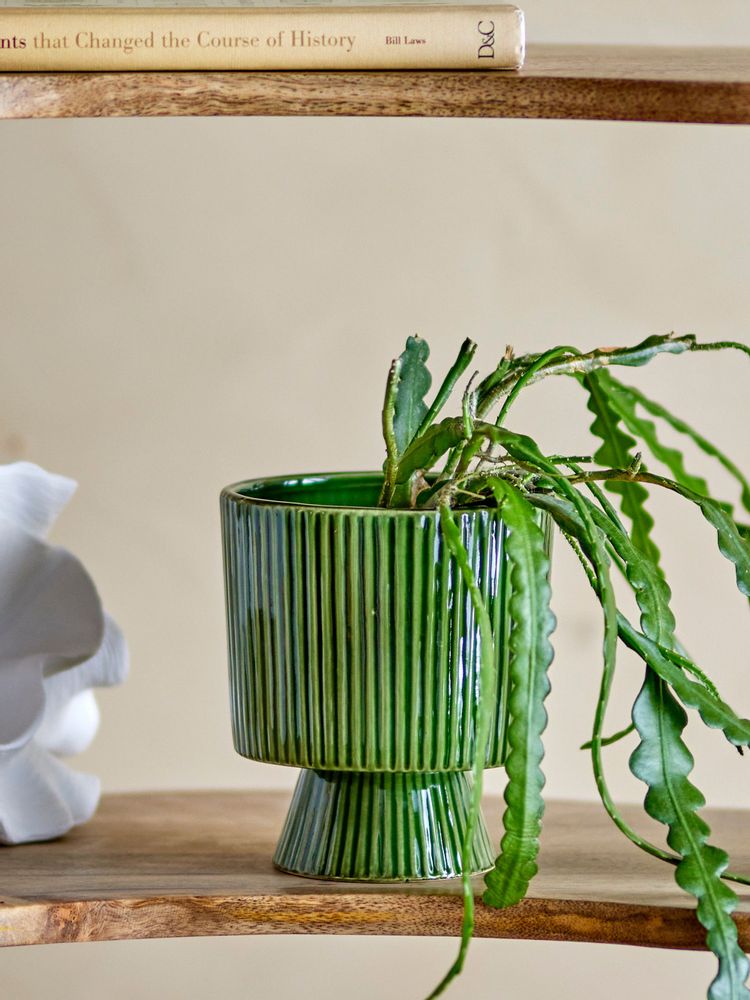 Flower pots - Ayleen Flowerpot, Green, Stoneware - BLOOMINGVILLE MULTIBRAND HOUSE