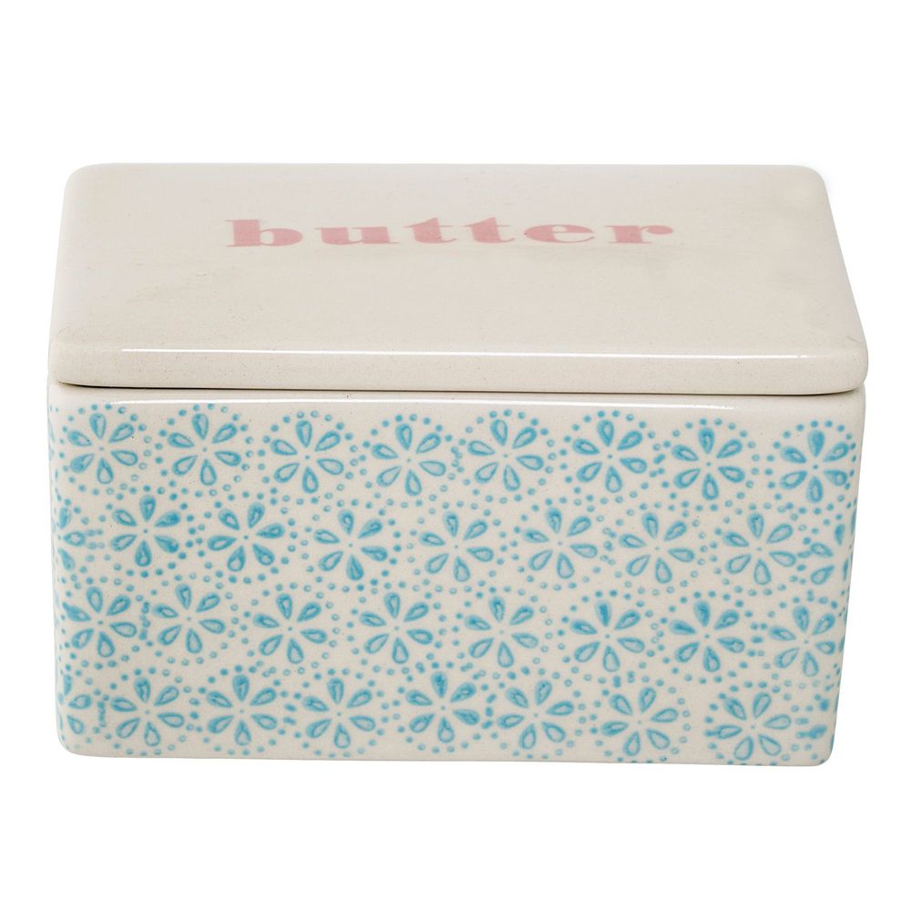 Kitchen utensils - Patrizia Butter Box, Blue, Stoneware - BLOOMINGVILLE MULTIBRAND HOUSE