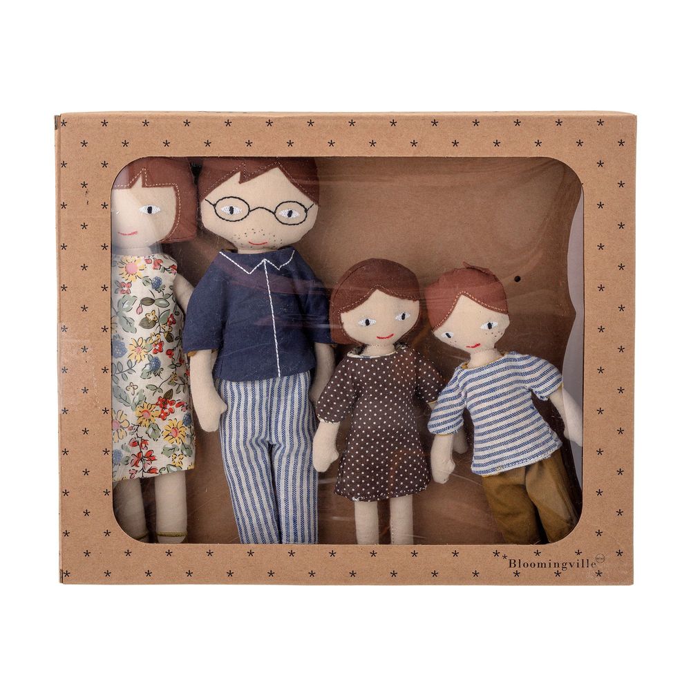 Jouets enfants - Webster Poupée, Marron, Coton Set of 4 - BLOOMINGVILLE MINI