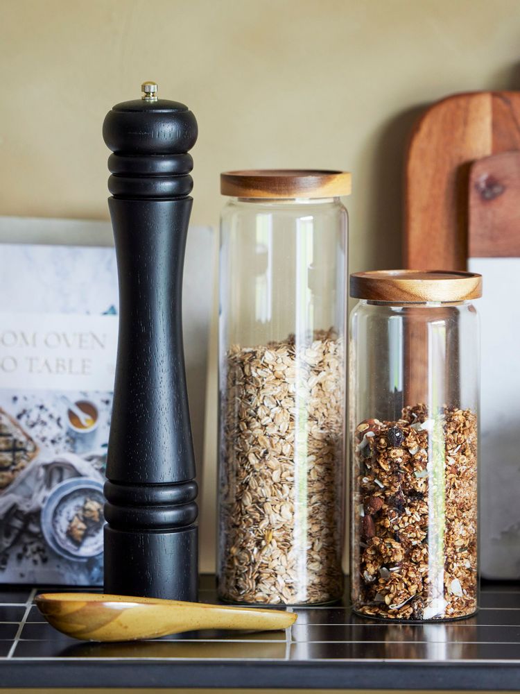 Couverts & ustensiles de cuisine - Aronas Moulin à poivre, Noir, Bois d'hévéa  - BLOOMINGVILLE MULTIBRAND HOUSE