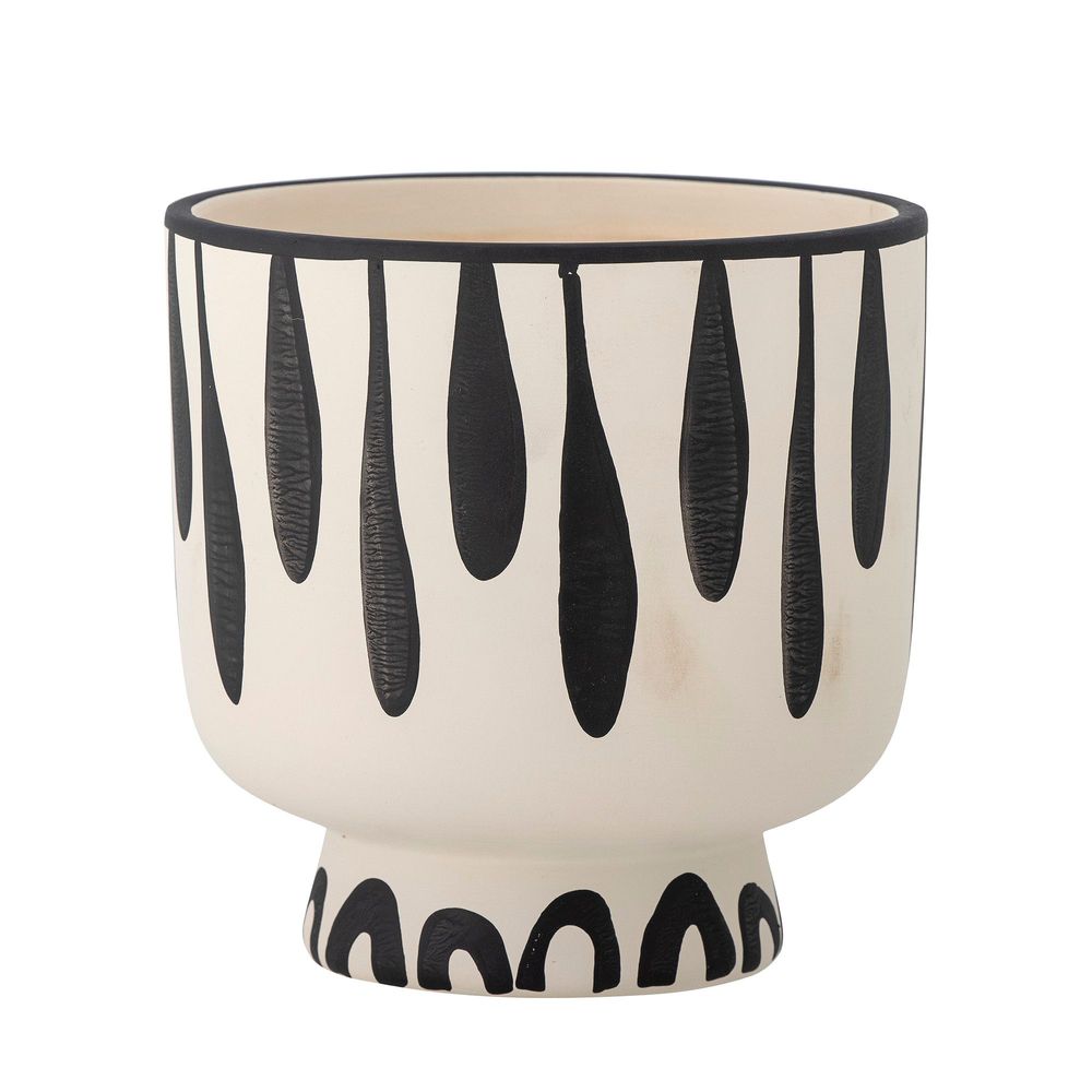 Pots de fleurs - Malena Pot de fleurs, Noir, Terre cuite - BLOOMINGVILLE MULTIBRAND HOUSE