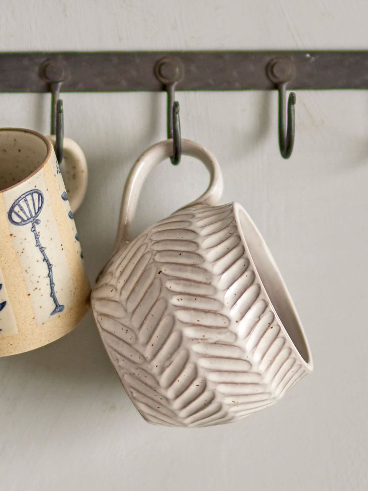 Mugs - Maian Mug, White, Stoneware  - CREATIVE COLLECTION