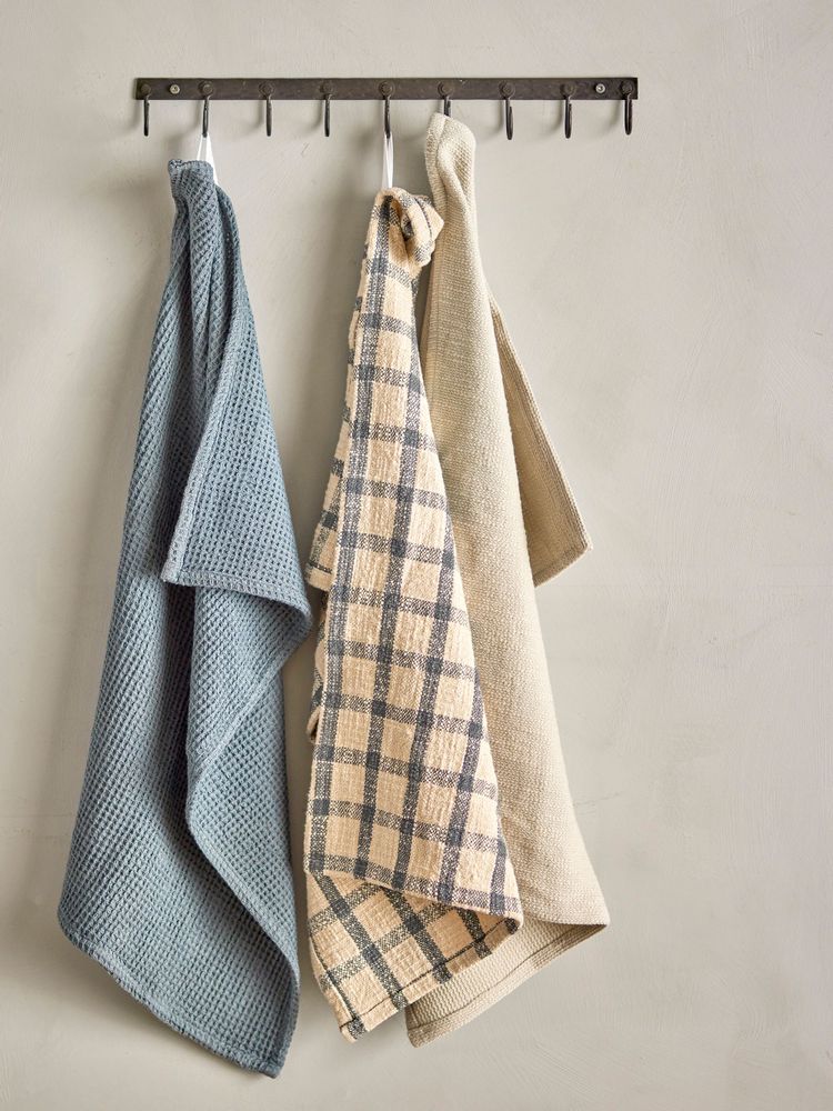 Brushes - Impruneta Kitchen Towel, Blue, Cotton OEKO-TEX® Set of 3 - CREATIVE COLLECTION