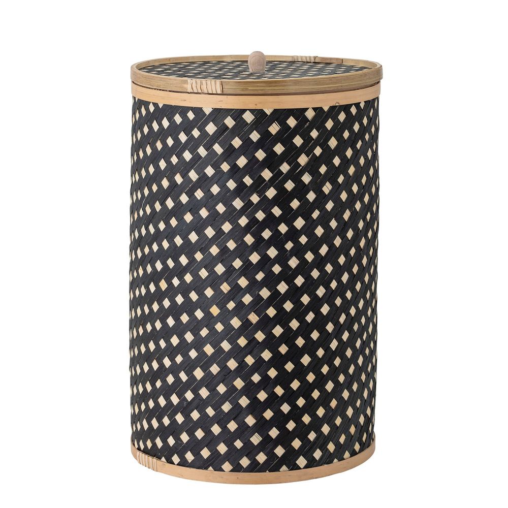 Shopping baskets - Jud Basket w/Lid, Black, Seagrass  - BLOOMINGVILLE MULTIBRAND HOUSE