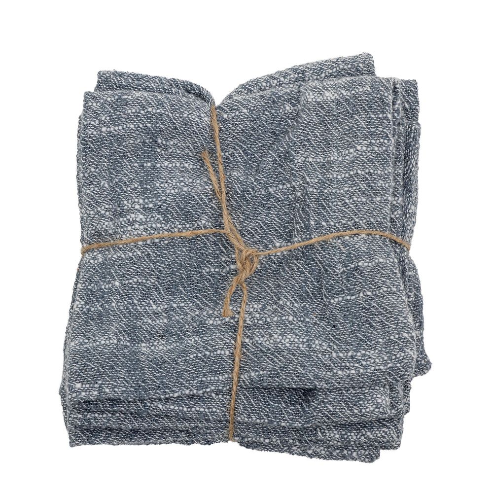 Napkins - Heidi Napkin, Blue, Cotton Set of 4 - CREATIVE COLLECTION