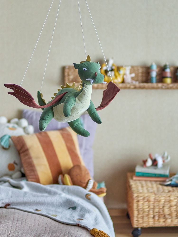 Decorative objects - Malvin Mobile, Green, Linen - BLOOMINGVILLE MINI
