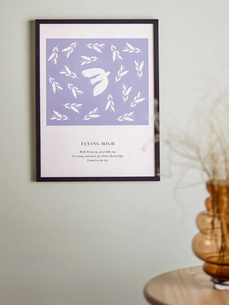 Other wall decoration - Flye Illustration w/ Frame, Black, Pine - BLOOMINGVILLE MULTIBRAND HOUSE