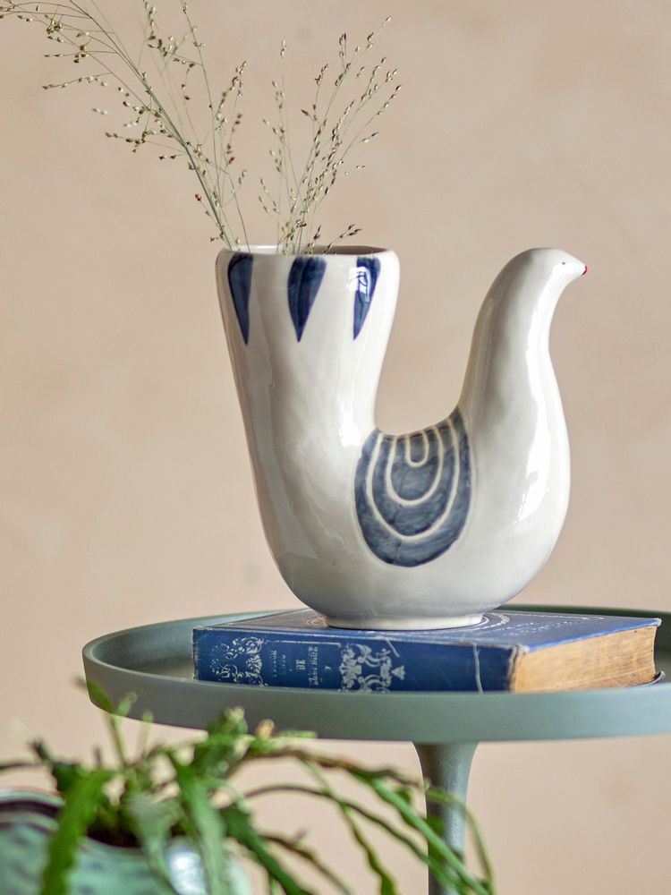 Vases - Trudy Vase, White, Stoneware  - BLOOMINGVILLE MULTIBRAND HOUSE
