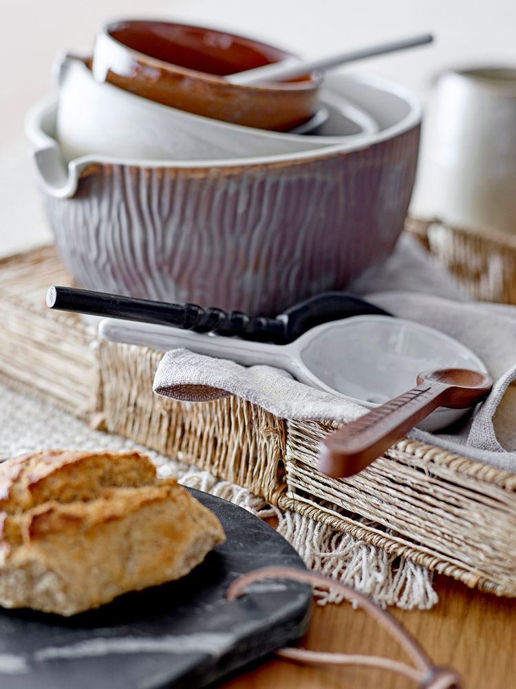Bowls - Toula Bowl, Brown, Stoneware - BLOOMINGVILLE MULTIBRAND HOUSE
