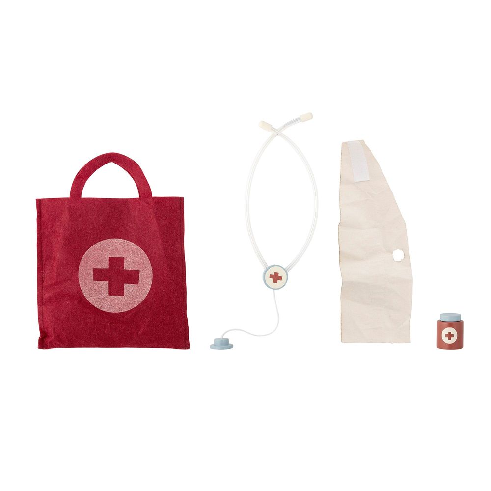 Toys - Elliott Play Set, Doctor, Red, FSC®100%, Lotus Set of 4 - BLOOMINGVILLE MINI