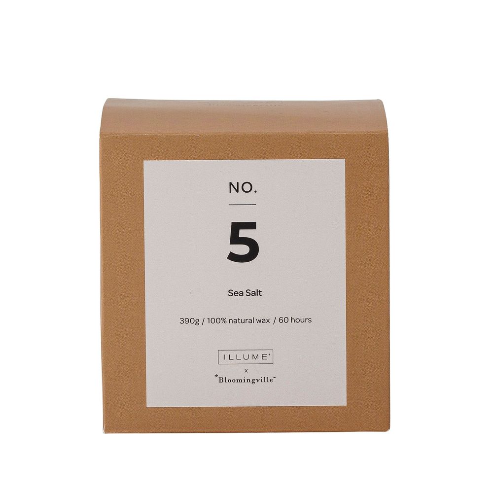 Candles - NO.5-Sea Salt Scent Candle, Brown, Wax - ILLUME X BLOOMINGVILLE