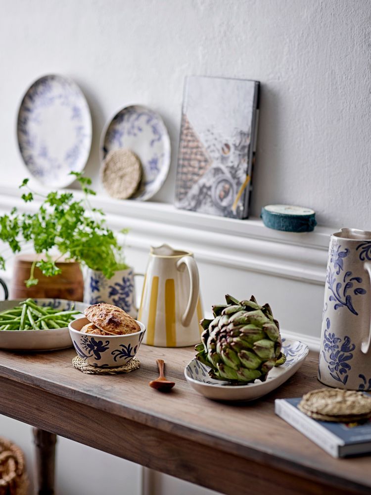 Bowls - Petunia Bowl, Blue, Stoneware - CREATIVE COLLECTION