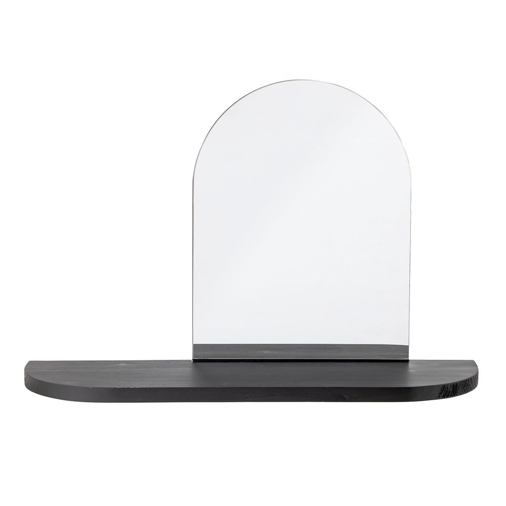 Mirrors - Annlie Mirror w/Shelf, Black, MDF - BLOOMINGVILLE MULTIBRAND HOUSE
