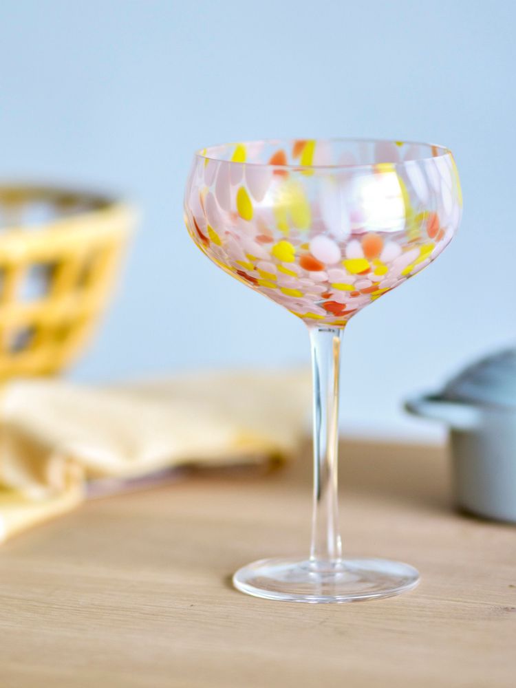 Verres - Lilya Verre à cocktail, Rose, Verre - BLOOMINGVILLE MULTIBRAND HOUSE