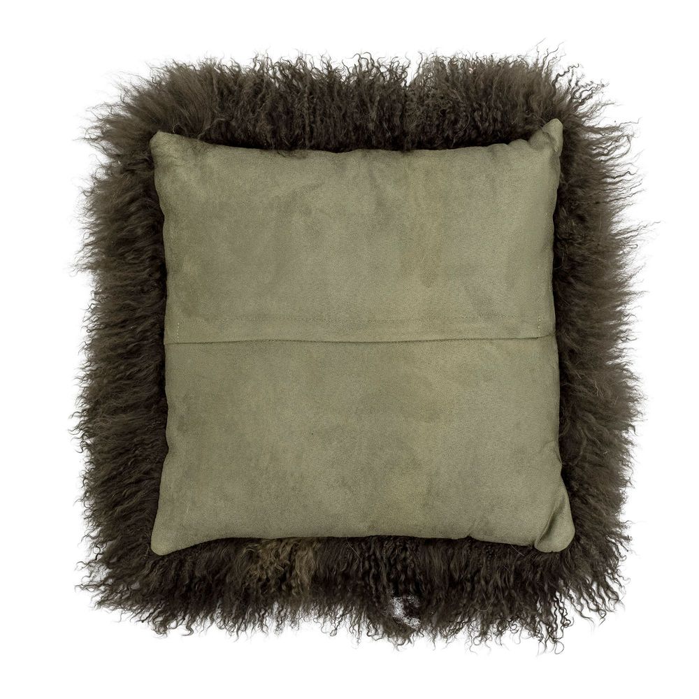 Cushions - Pansy Cushion, Green, Lambskin Tibetian - BLOOMINGVILLE MULTIBRAND HOUSE