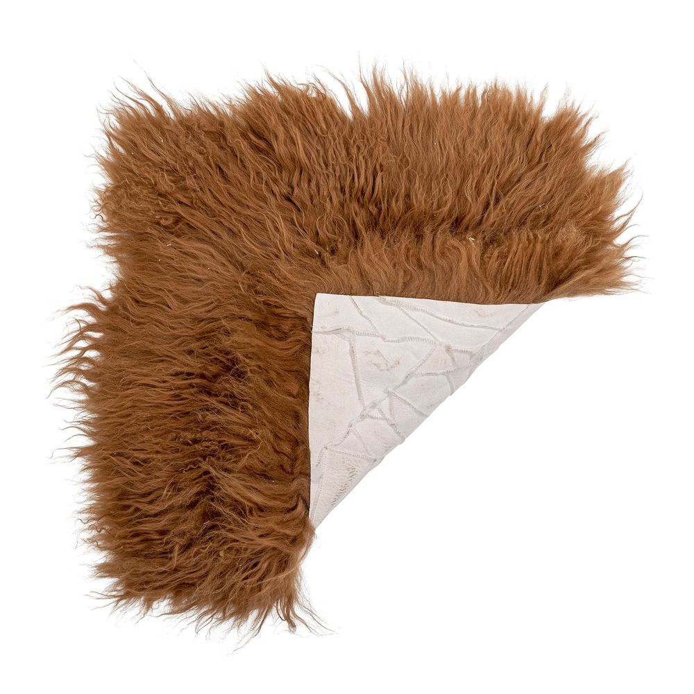 Tissus - Hilma Galette de siège, Marron, Lambskin Tibetian  - BLOOMINGVILLE