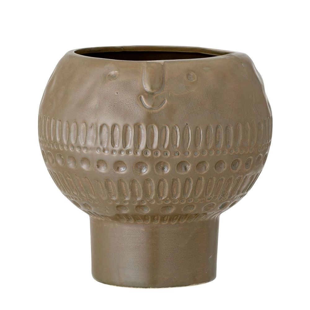 Flower pots - Maik Flowerpot, Brown, Stoneware - BLOOMINGVILLE MULTIBRAND HOUSE