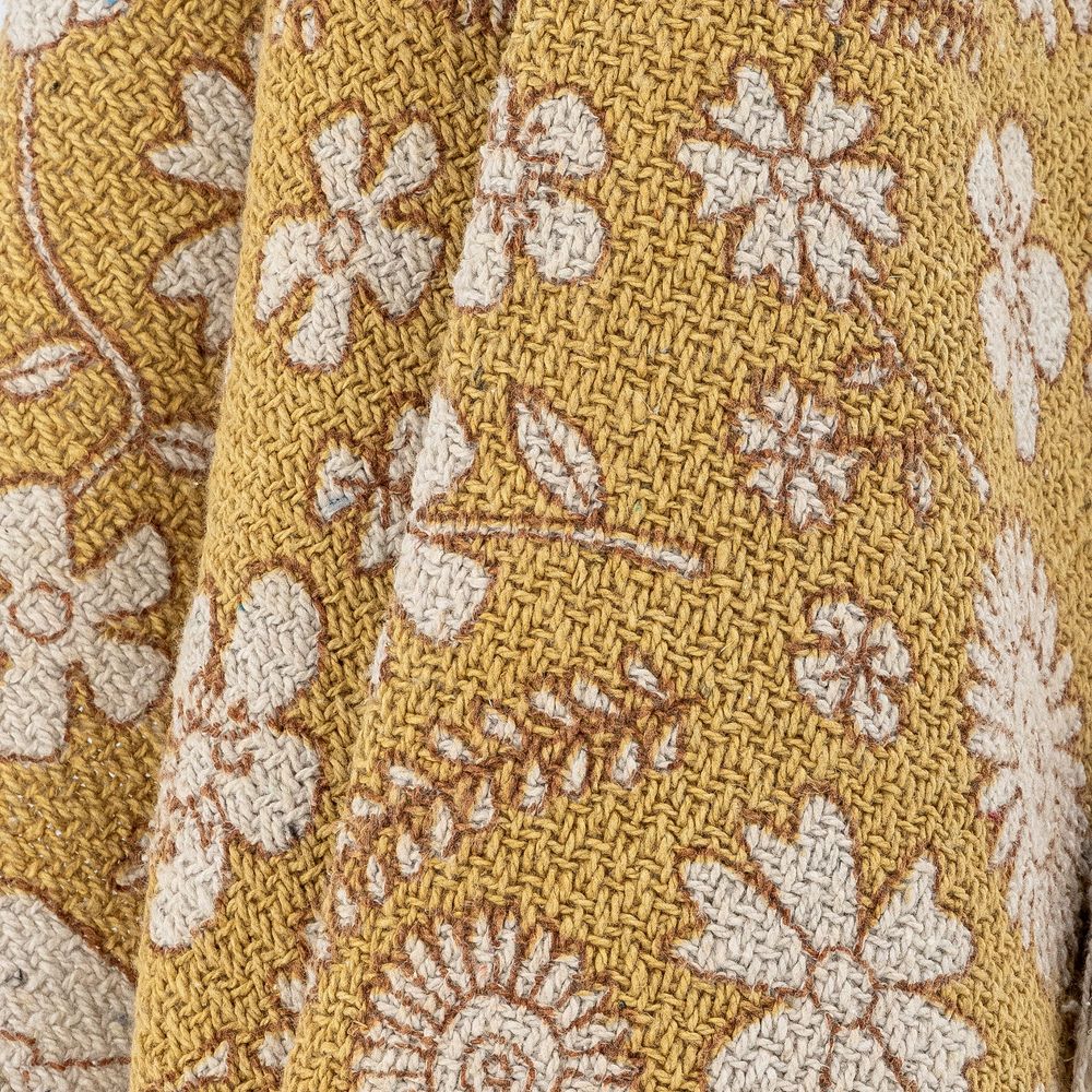 Plaids - Camille Plaid, Jaune, Coton recyclé - BLOOMINGVILLE MINI