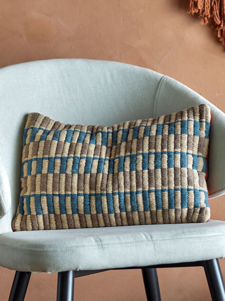 Coussins - Newtown Coussin, Blue, Coton  - CREATIVE COLLECTION