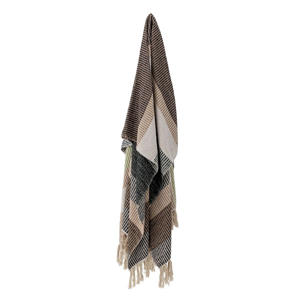 Throw blankets - Isnel Throw, Brown, Recycled Cotton - CREATIVE COLLECTION
