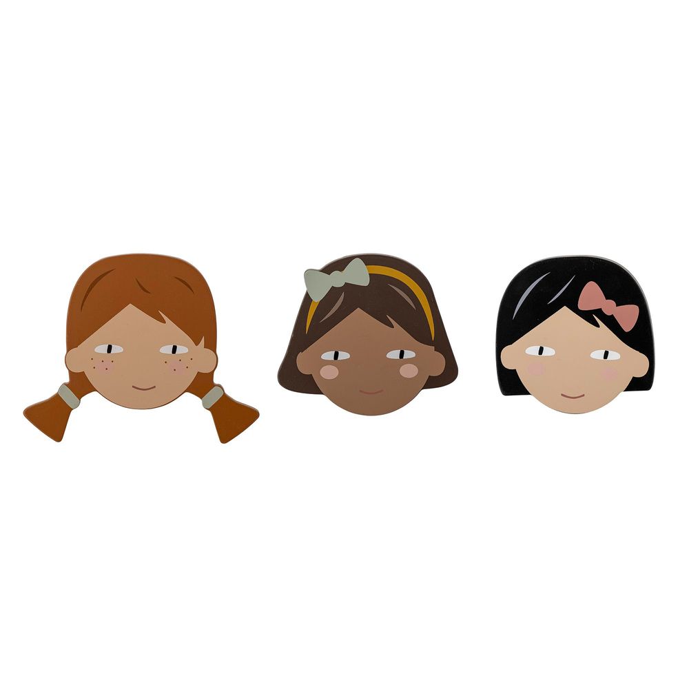 Mounting accessories - Rosalia Hook, Brown, MDF Set of 3 - BLOOMINGVILLE MINI