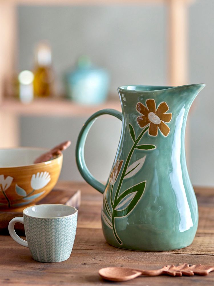 Carafes - Tangier Jug, Green, Stoneware - CREATIVE COLLECTION
