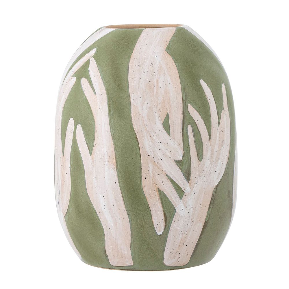 Vases - Adalena Vase, Verte, Grès - BLOOMINGVILLE MULTIBRAND HOUSE